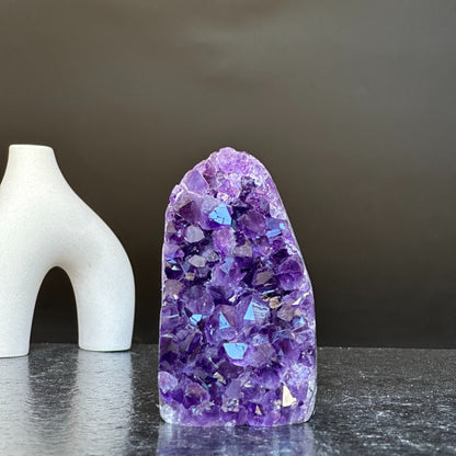 Large crystals Amethyst geode, Unique crystal cluster with FREE GIFT BOX