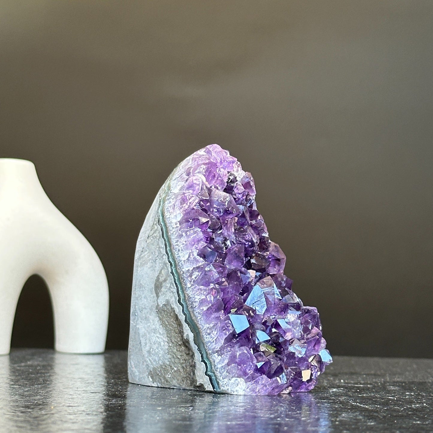 Large crystals Amethyst geode, Unique crystal cluster with FREE GIFT BOX