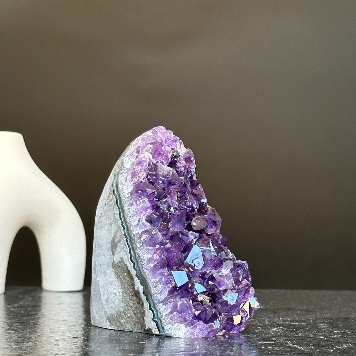 Large crystals Amethyst geode, Unique crystal cluster with FREE GIFT BOX