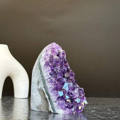 Large crystals Amethyst geode, Unique crystal cluster with FREE GIFT BOX