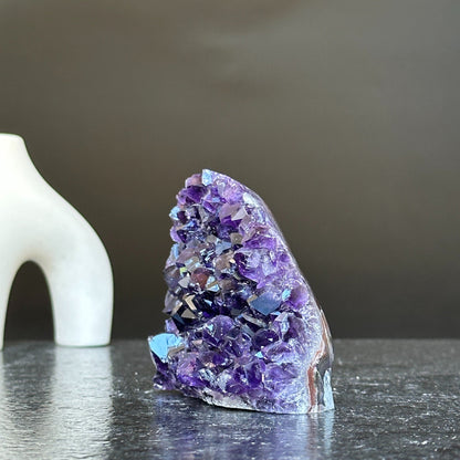 Unique Amethyst Cluster with Agate and Jasper formations, February birthstone, Meditation crystals, Amethyst Geode