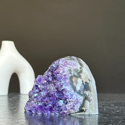 Cut Base Amethyst, Self Standing Crystal Cluster, Free Standing Amethyst