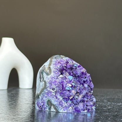 Cut Base Amethyst, Self Standing Crystal Cluster, Free Standing Amethyst