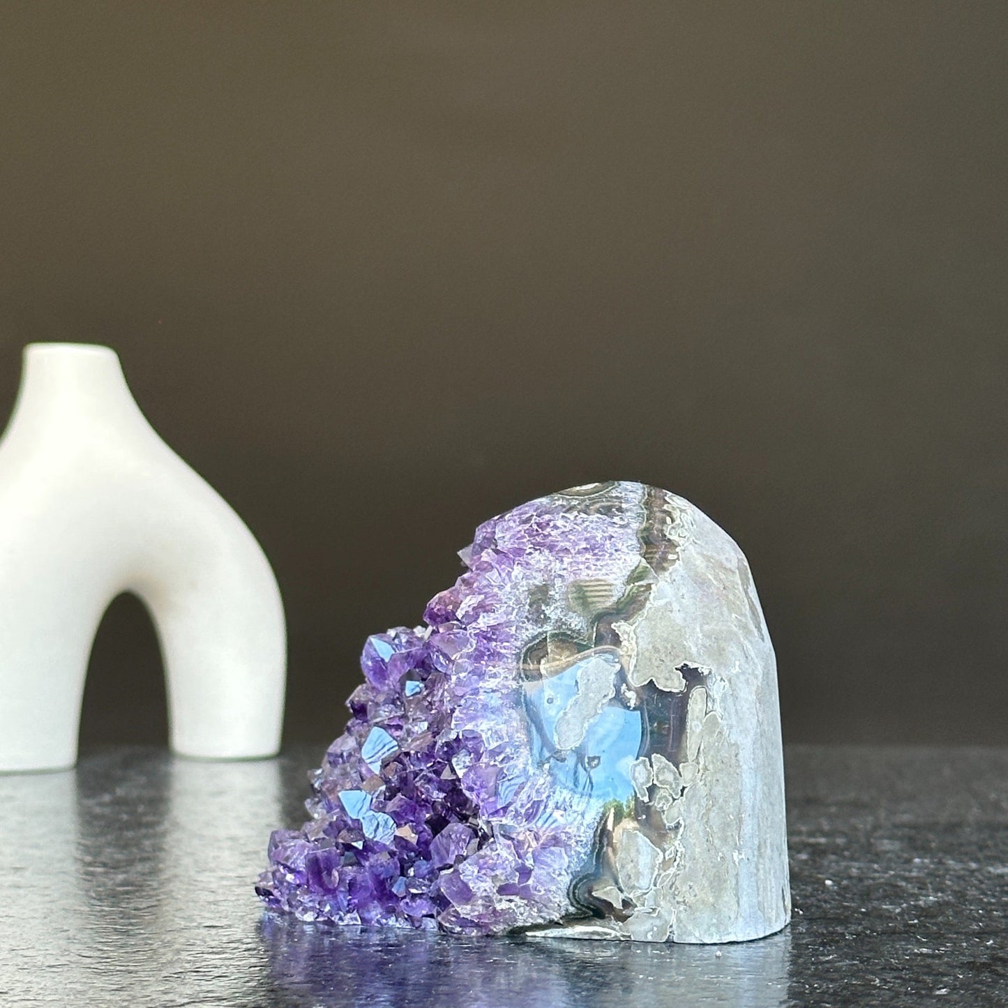 Cut Base Amethyst, Self Standing Crystal Cluster, Free Standing Amethyst