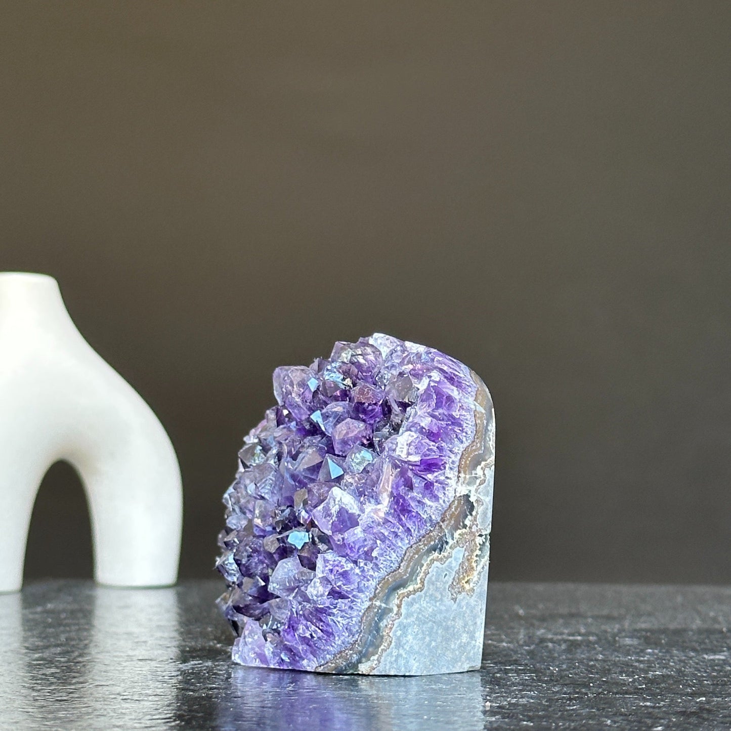 Amethyst cave, crystal purple amethyst