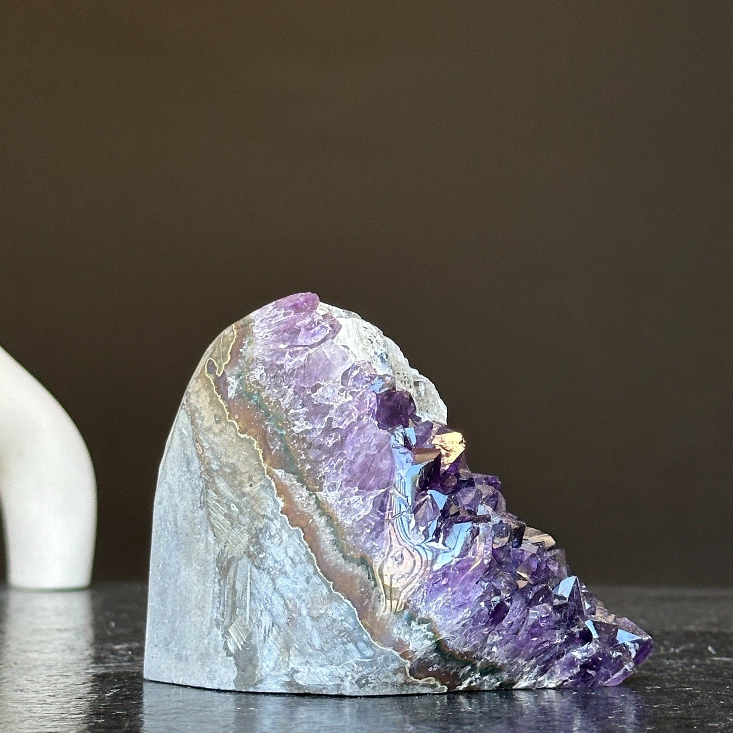 Natural Deep Purple Uruguay Amethyst Crystal Geode