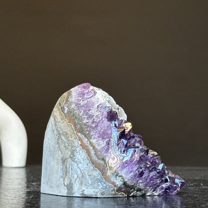 Natural Deep Purple Uruguay Amethyst Crystal Geode