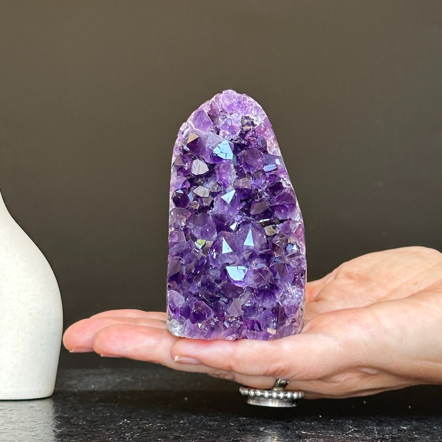 Large crystals Amethyst geode, Unique crystal cluster with FREE GIFT BOX