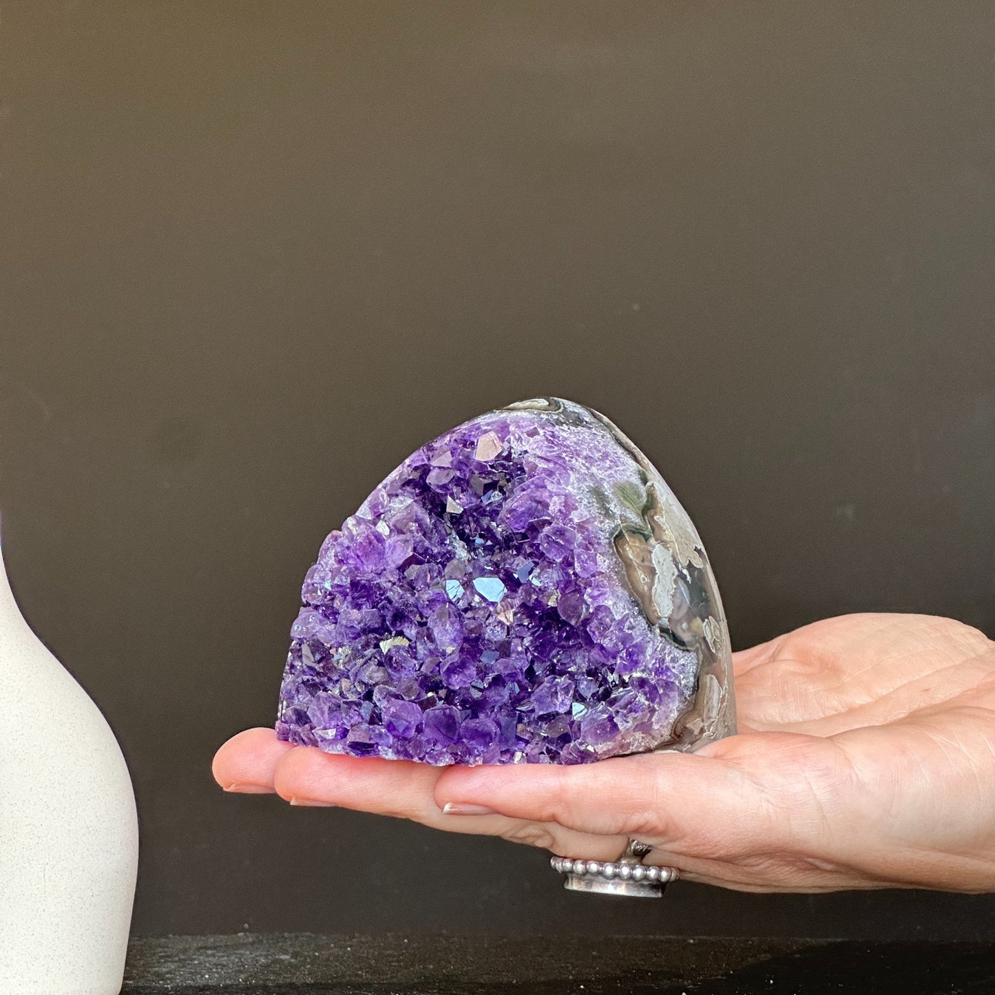 Cut Base Amethyst, Self Standing Crystal Cluster, Free Standing Amethyst