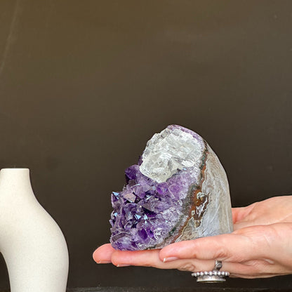 Natural Deep Purple Uruguay Amethyst Crystal Geode