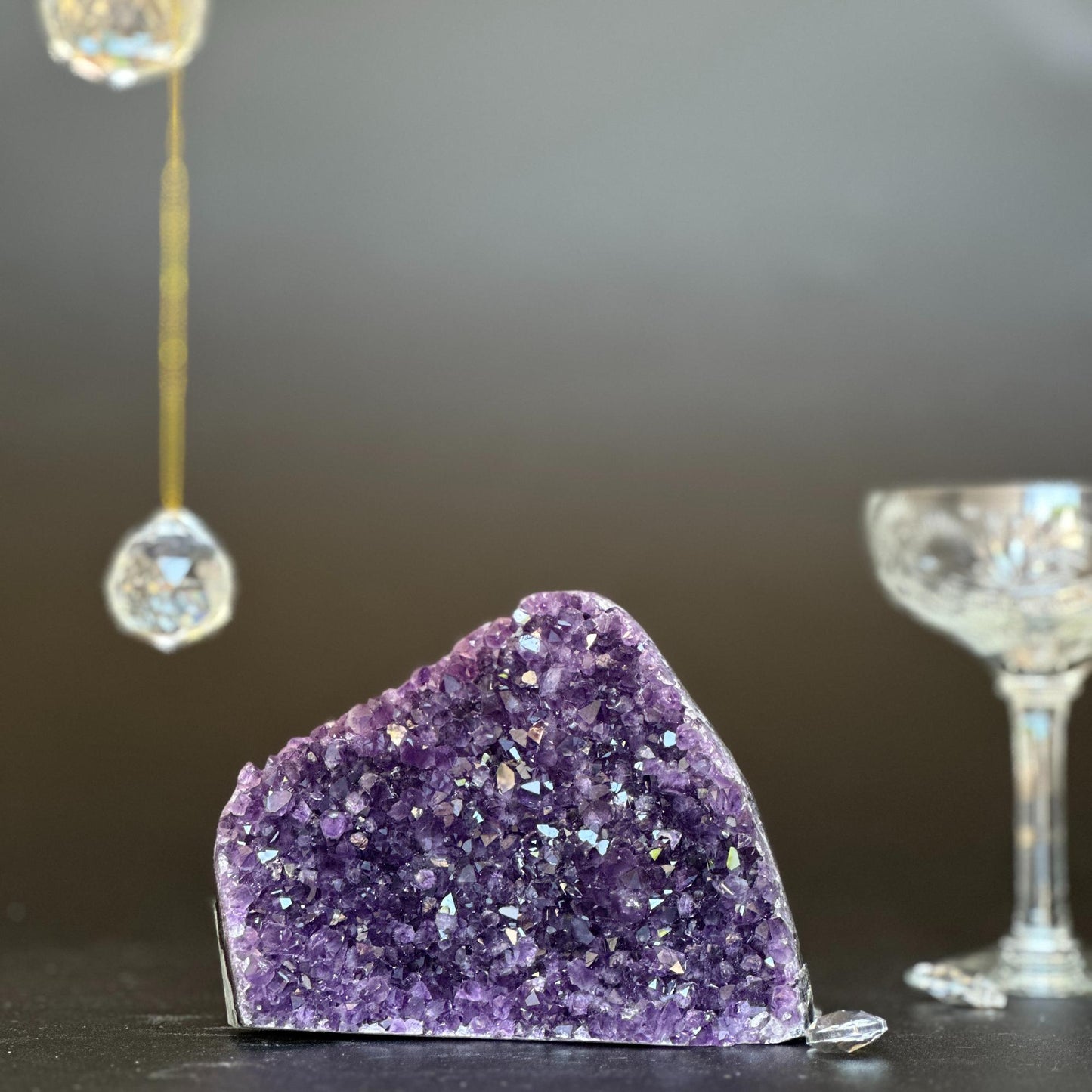 Amethyst geode Unique raw crystal cluster