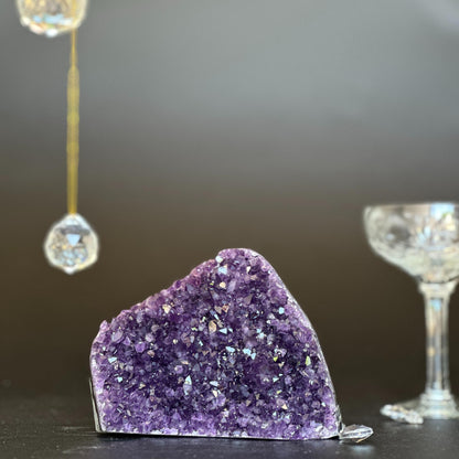 Amethyst geode Unique raw crystal cluster