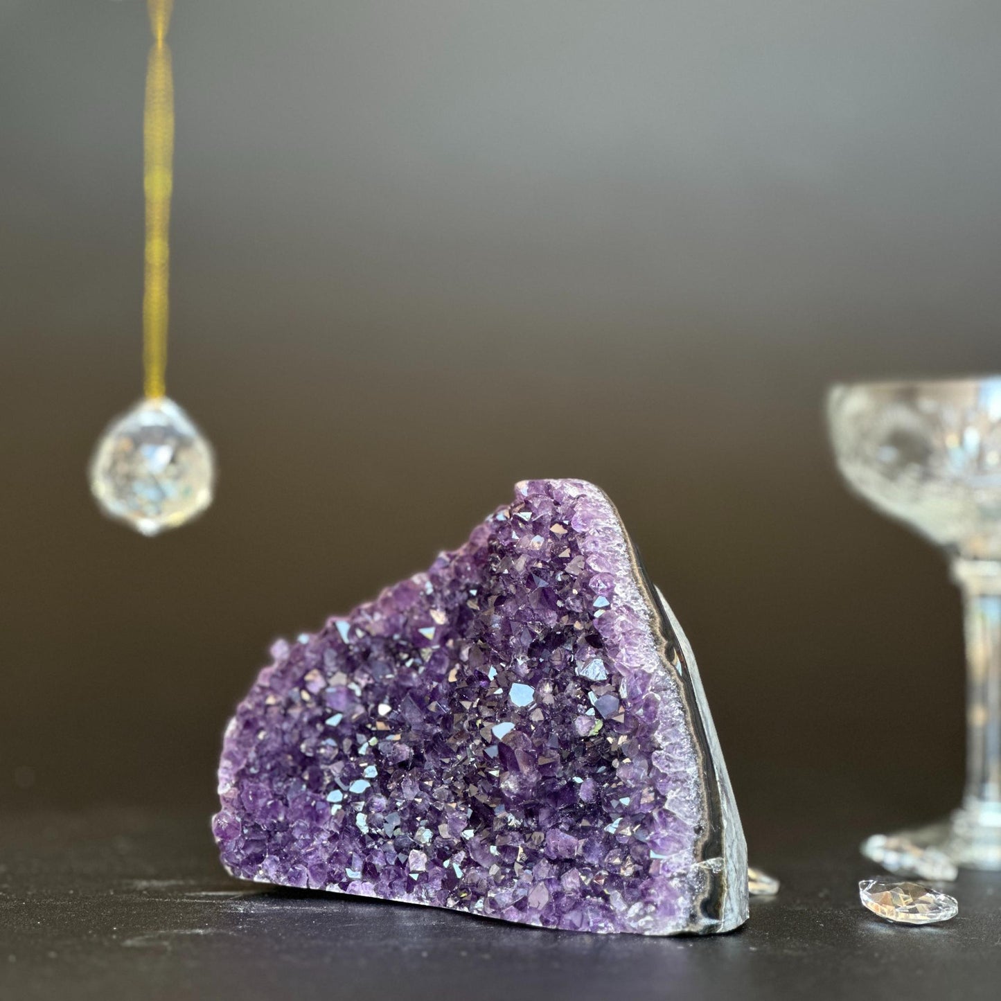 Amethyst geode Unique raw crystal cluster