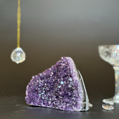 Amethyst geode Unique raw crystal cluster