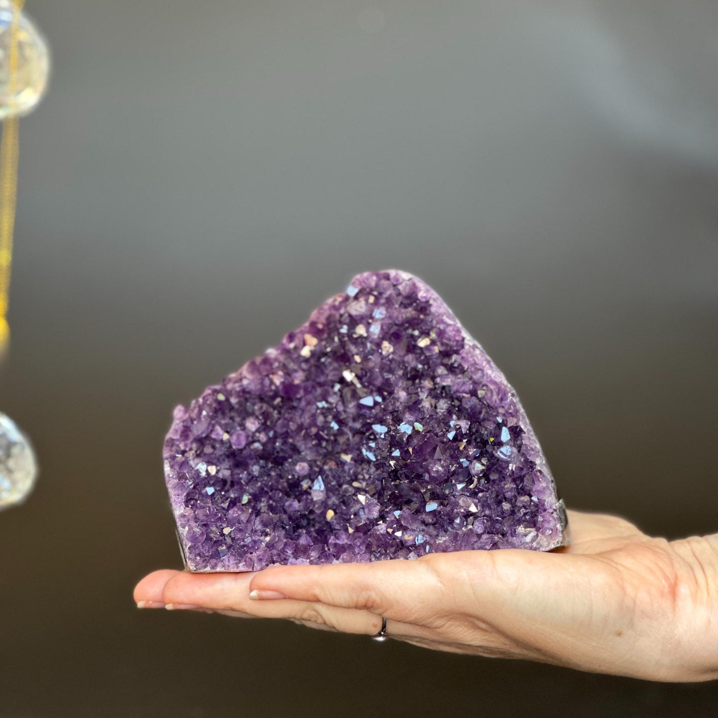 Amethyst geode Unique raw crystal cluster