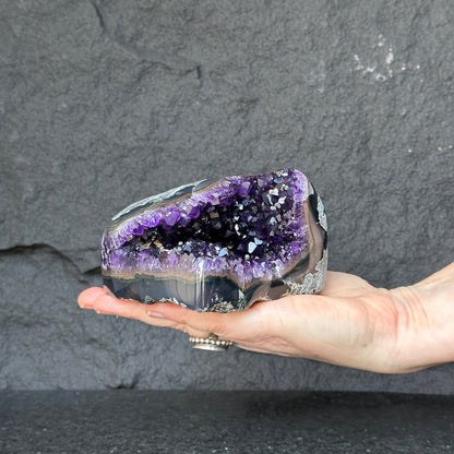 Semi precious stones, natural purple crystal