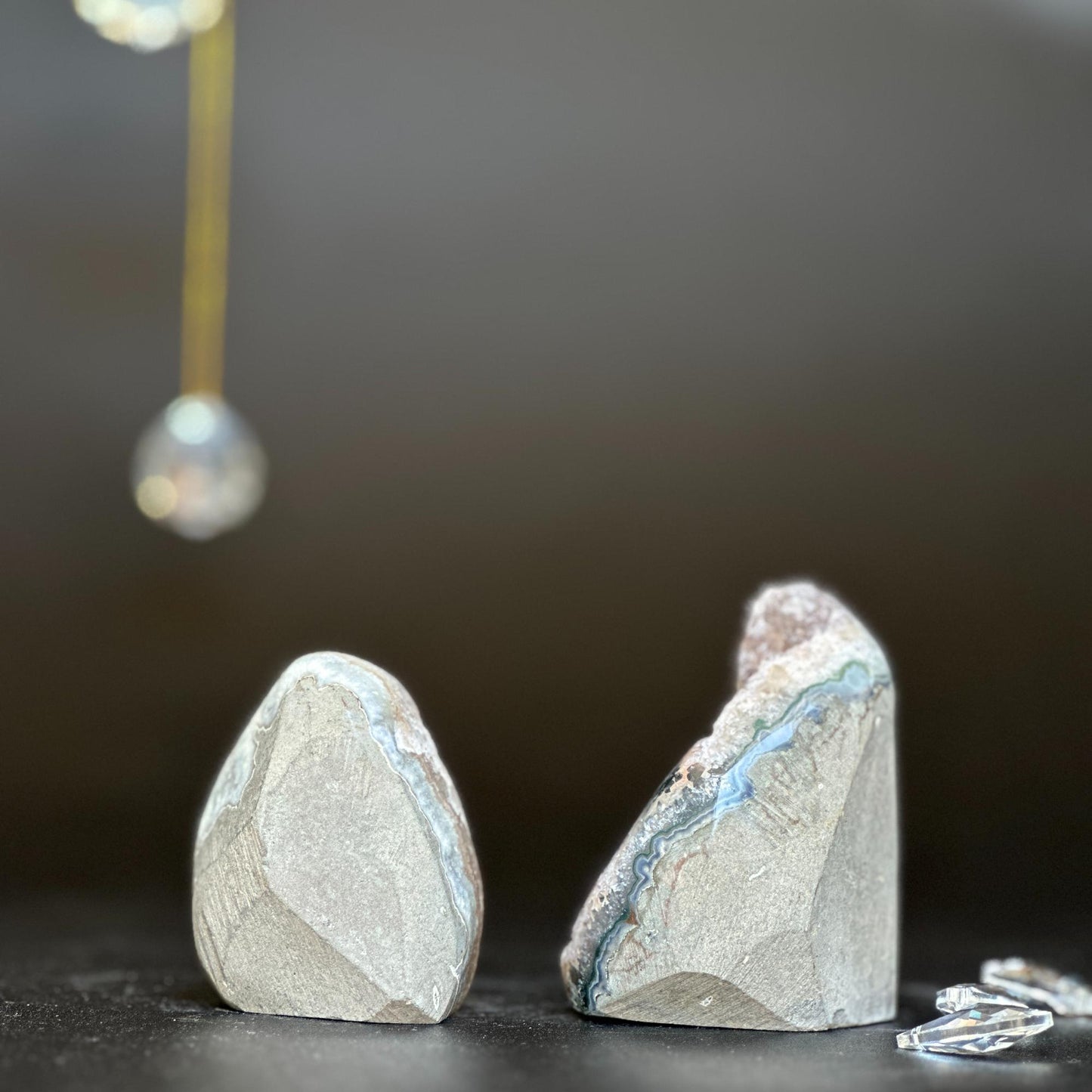 Rainbow amethyst set, Cathedral galaxy amethyst, druzy crystals, sugar amethyst set of 2