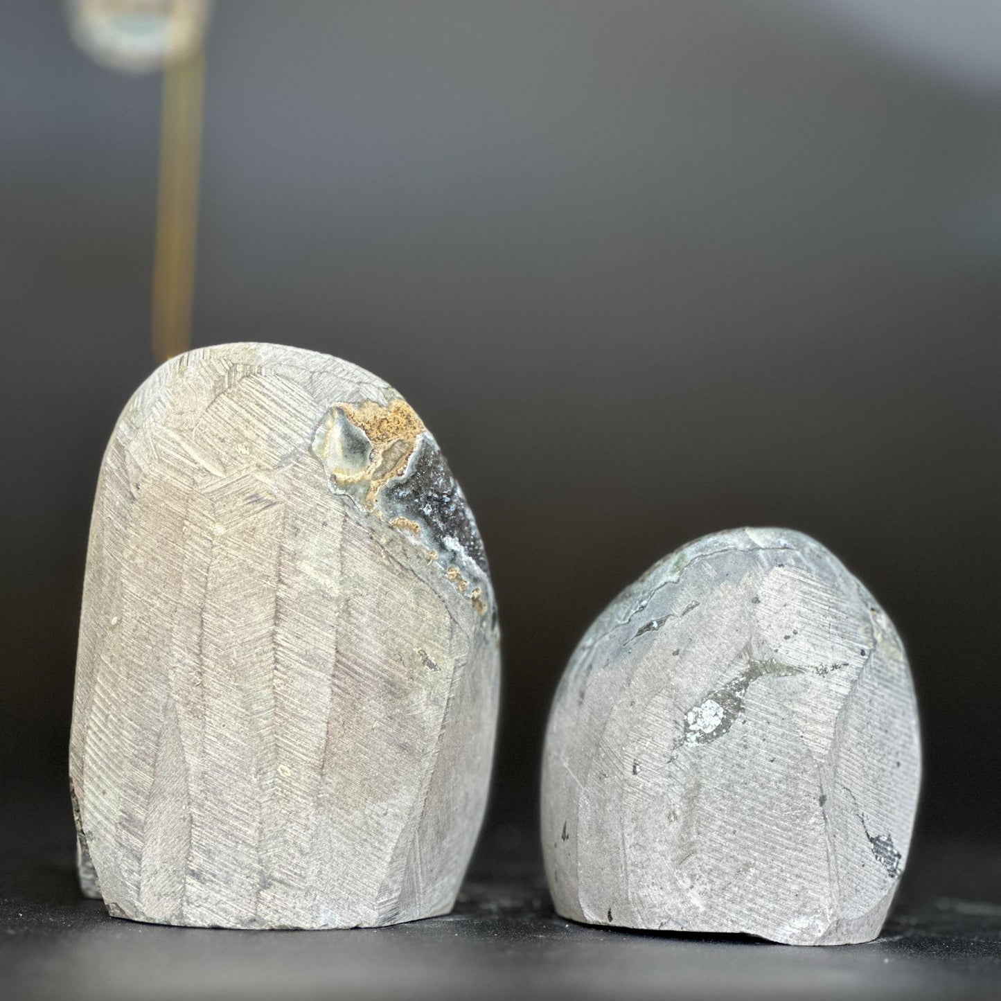 Sugar amethyst set, Rainbow amethysts, galaxy cut base amethyst, stalactite eye crystals, set of 2