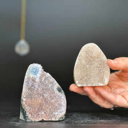 Rainbow amethyst set, Cathedral galaxy amethyst, druzy crystals, sugar amethyst set of 2