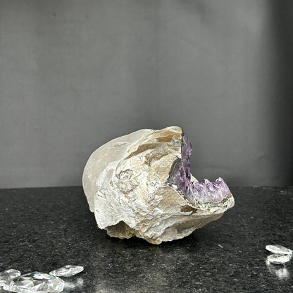 Amethyst and crystal, Semi precious rock