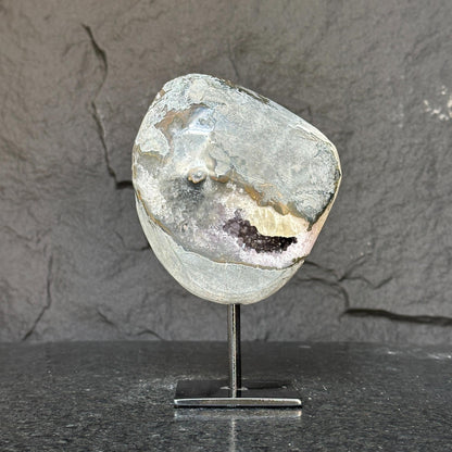 Amethyst Geode with Stand for collectors, A quality amethyst stone from Uruguay