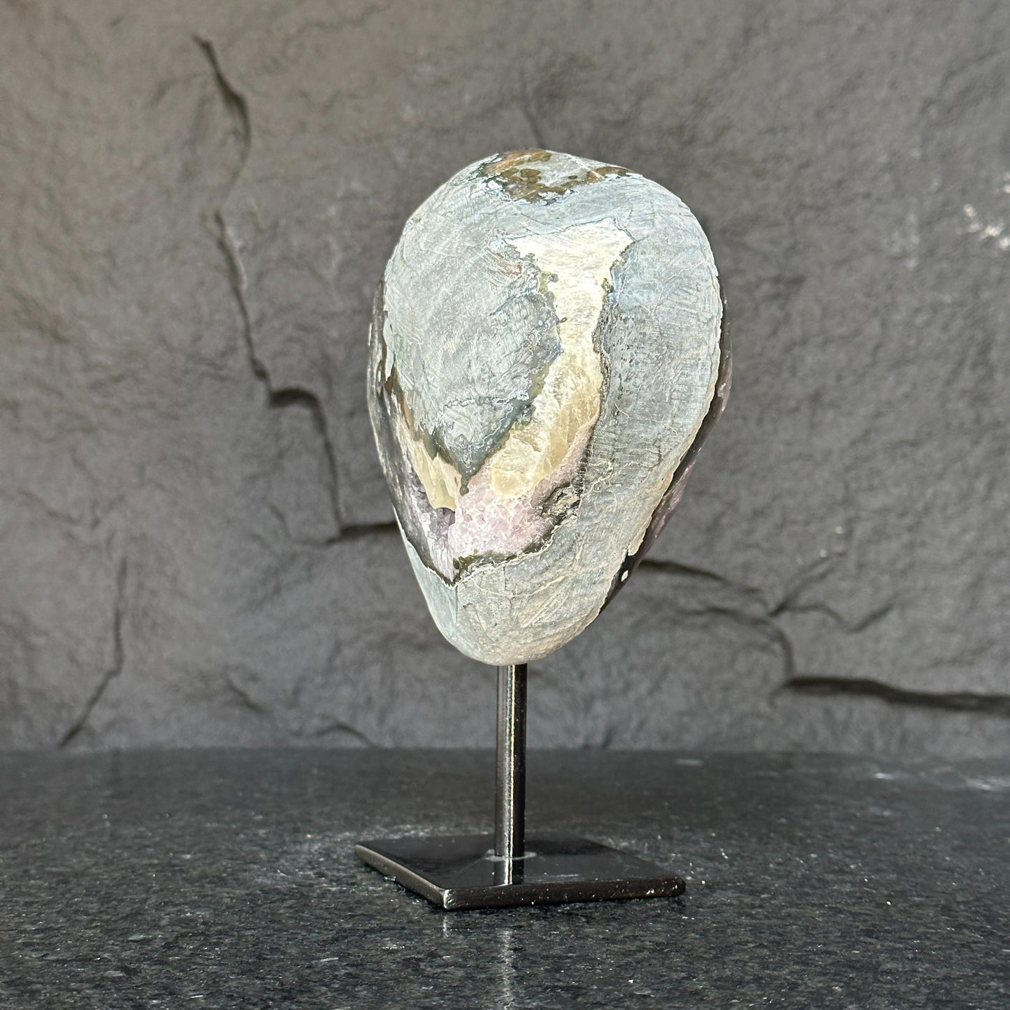 Amethyst Geode with Stand for collectors, A quality amethyst stone from Uruguay