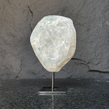 Amethyst with rare formations on a metal pedestal , high quality amethyst crystal from Uruguay