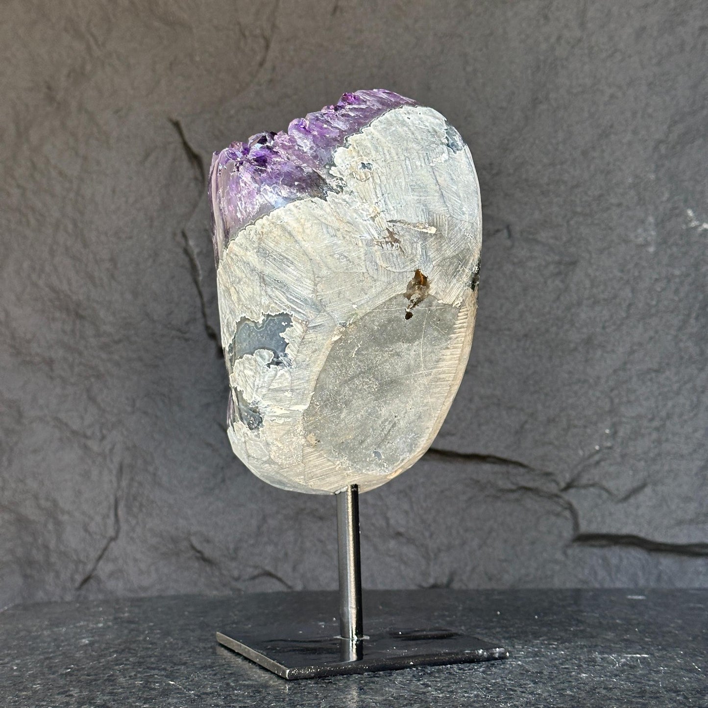 Huge and Rare Find Crystal Formations, Huge and Rare Find Crystal Formations, Amethyst Geode with large points, calcite and quartz Stone, Crystal piece with Stand