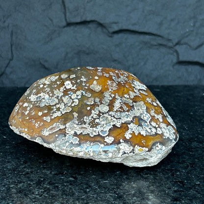Natural Quartz Stone Geode, Flat Geode with Agate formations, Uruguayan Cave