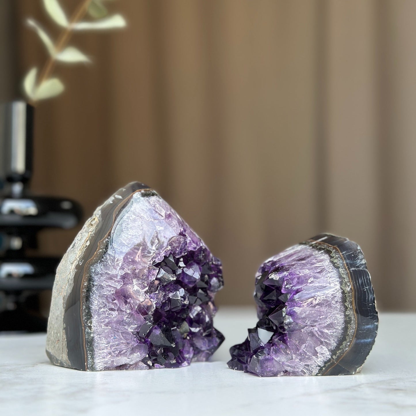 Amethyst set, amethysts for meditation altar