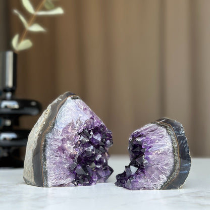 Amethyst set, amethysts for meditation altar