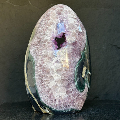 Uruguayan Amethyst and Quartz Cave, Natural Geode, 12 inches Amethyst crystal