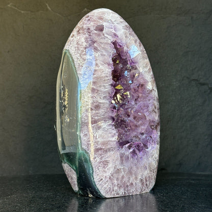 Uruguayan Amethyst and Quartz Cave, Natural Geode, 12 inches Amethyst crystal
