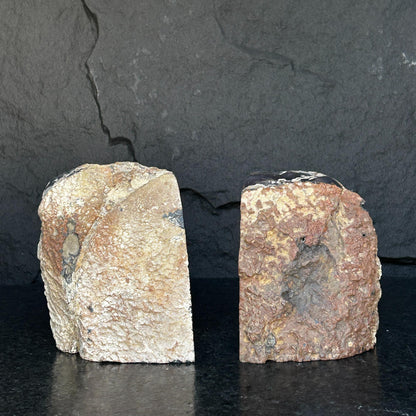 Natural Agate Crystal Bookends, Incredible Polished Stones, Premium quality crystals, extra large geode bookends for decor