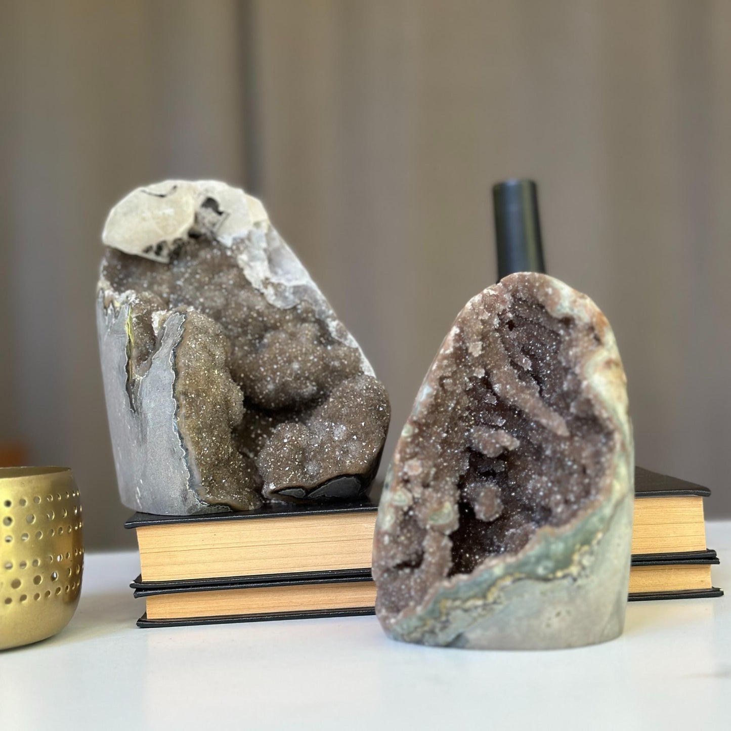 Free Form Crystal Stone SET, AAA quality rare amethyst crystal, goede with beautiful microcrystal formations and calcite