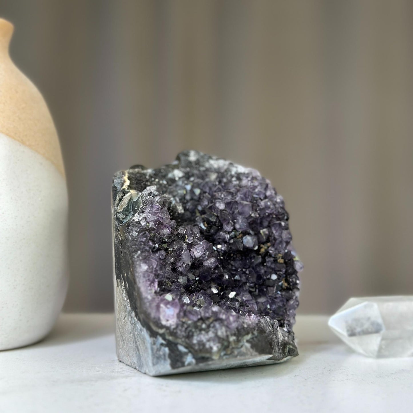 Amethyst cluster on SALE, Amethyst with agate formations