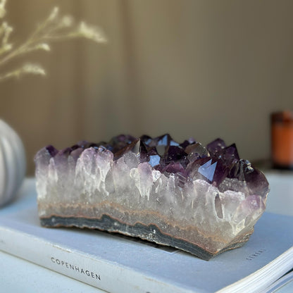 Large amethyst cluster, anniversary wedding gift, AA quality amethyst