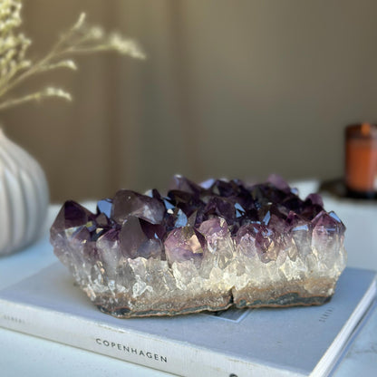 Large amethyst cluster, anniversary wedding gift, AA quality amethyst