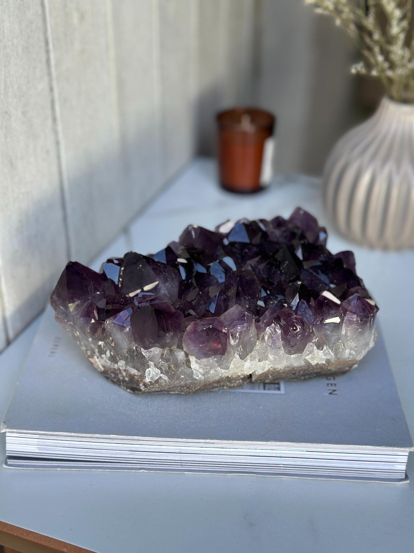 Large amethyst cluster, anniversary wedding gift, AA quality amethyst