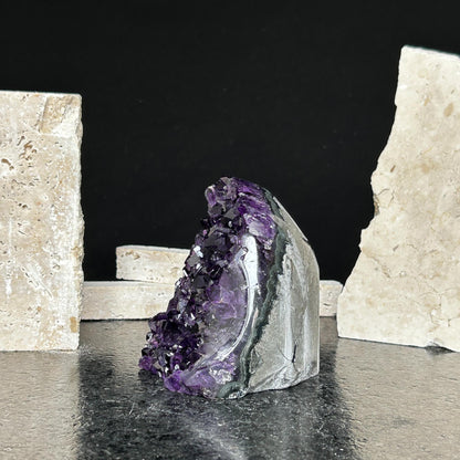 2 Lb Amethyst geode with Agate formations