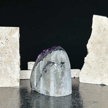 2 Lb Amethyst geode with Agate formations