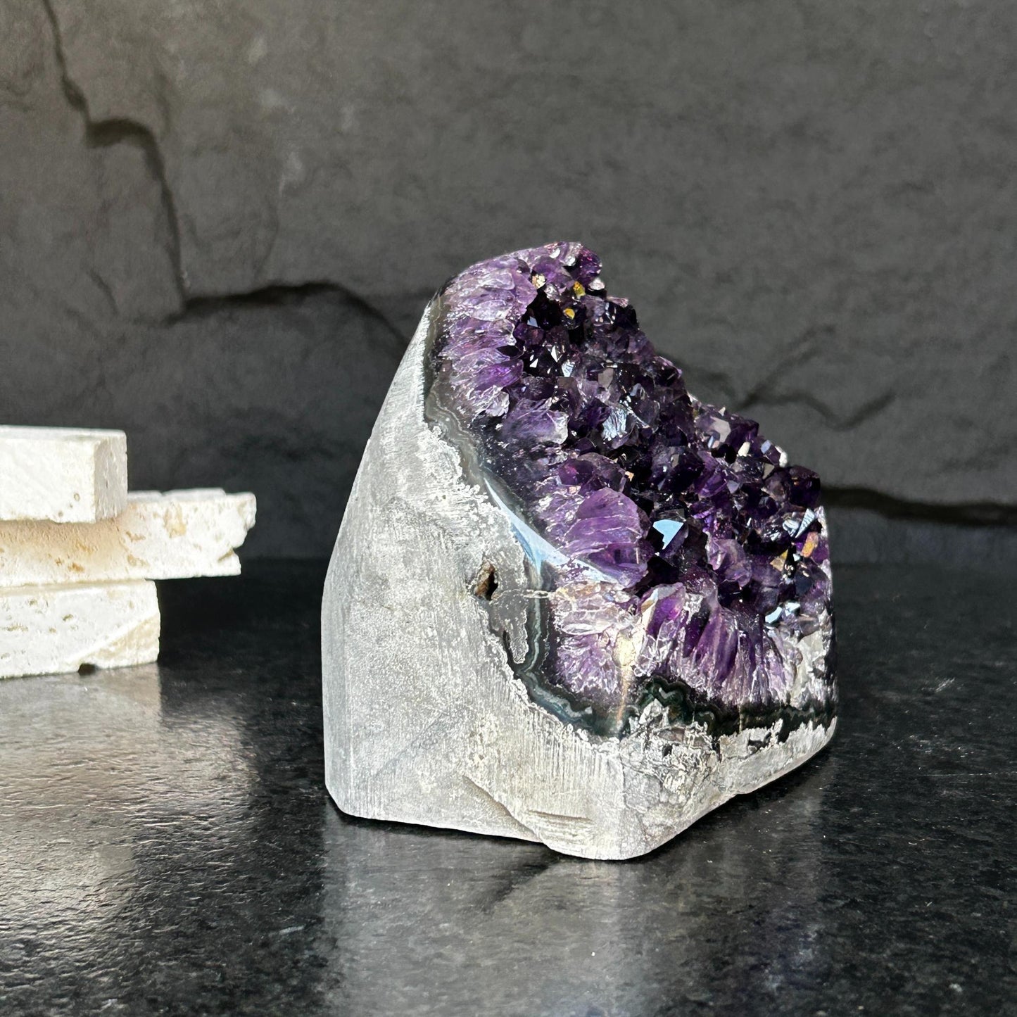 Amethyst cathedral stone for home decor, stunning AAA grade geode from Uruguay