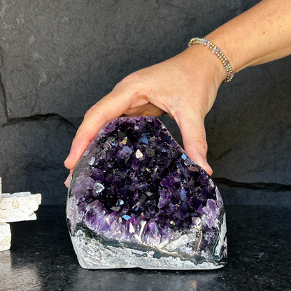 Amethyst cathedral stone for home decor, stunning AAA grade geode from Uruguay