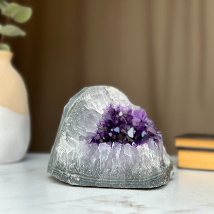 Purple crystal rock, large amethyst cluster for sale