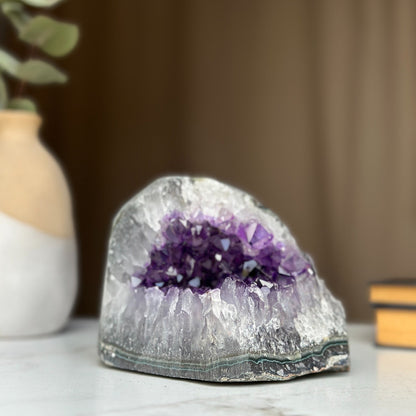 Purple crystal rock, large amethyst cluster for sale