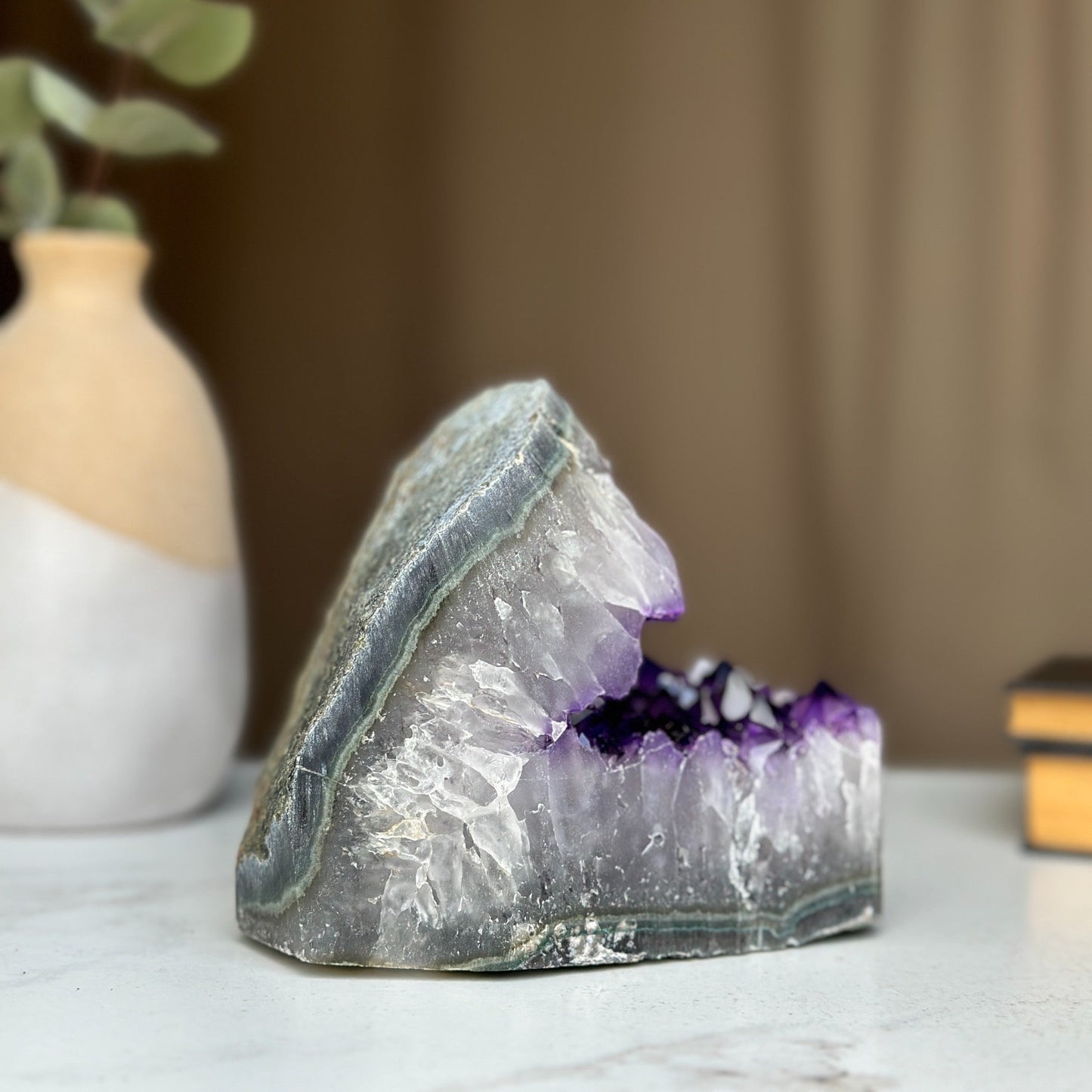 Purple crystal rock, large amethyst cluster for sale