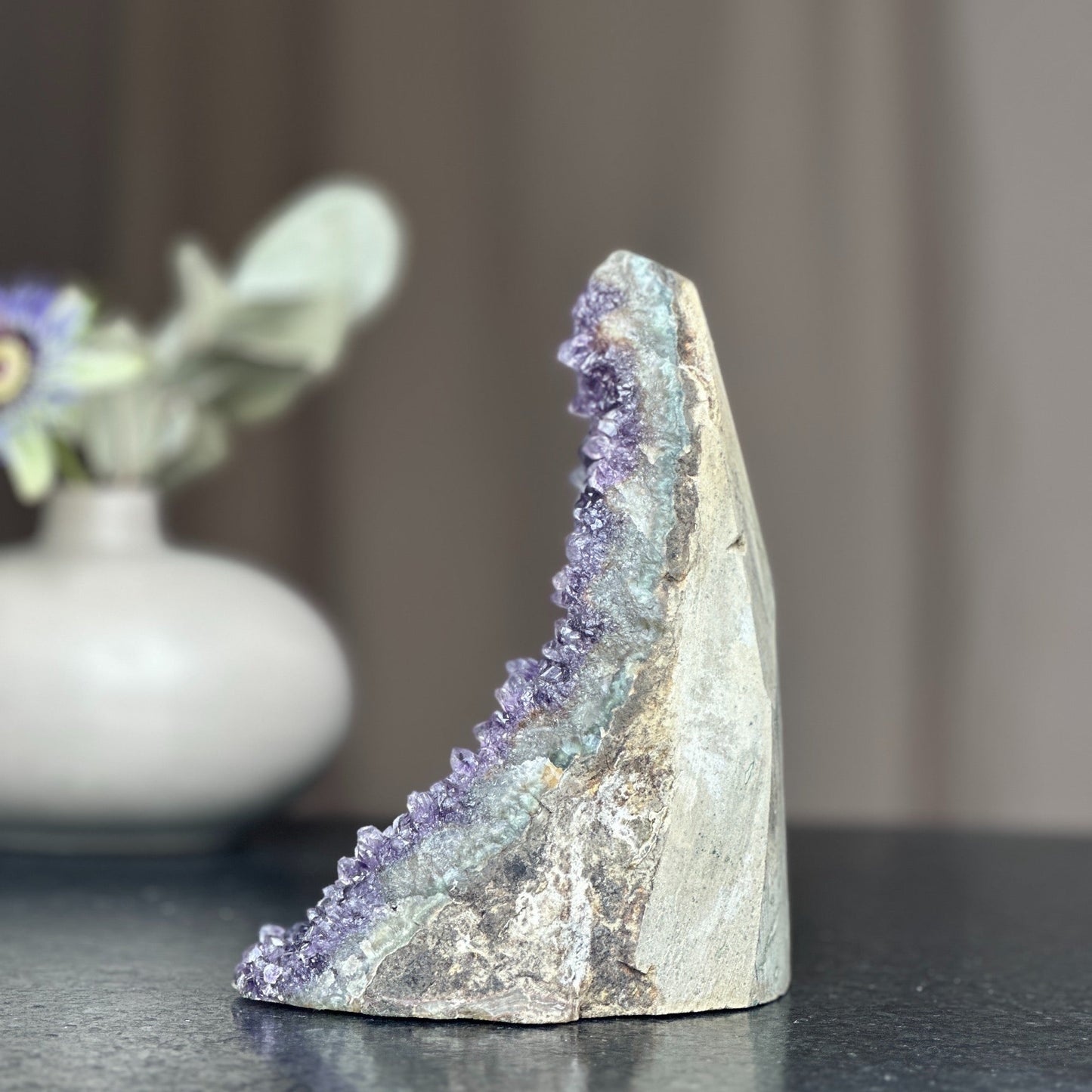 Huge Amethyst Crystal Cluster With Cut Base, 6 to 7 inches amethyst