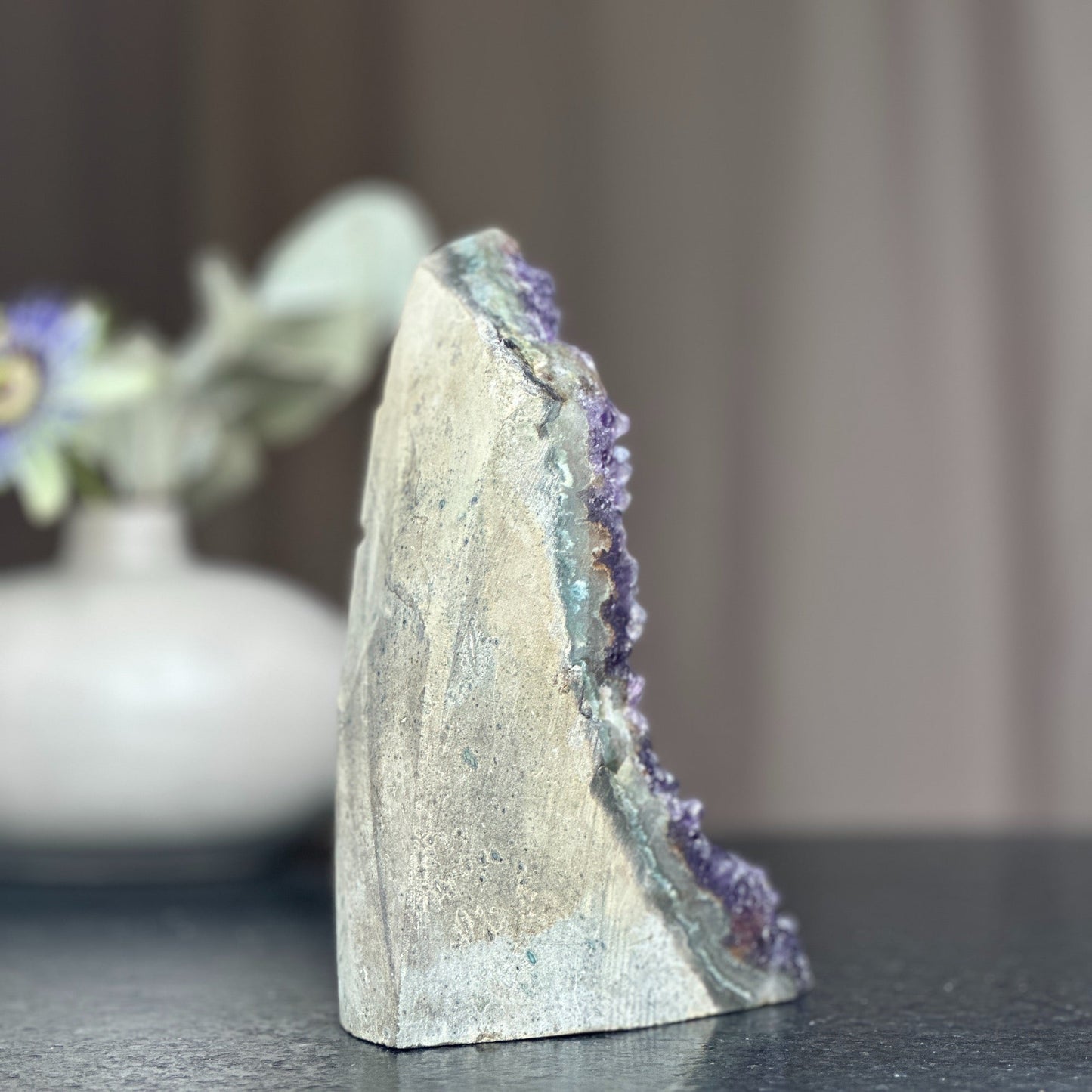 Huge Amethyst Crystal Cluster With Cut Base, 6 to 7 inches amethyst