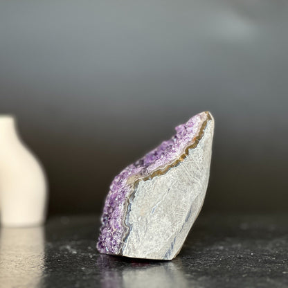 Amethyst gem, flame amethyst geode