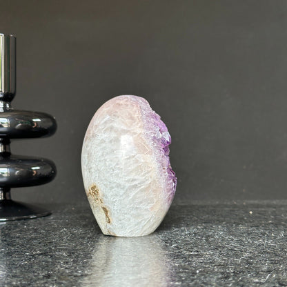 Incredible Deep Purple Amethyst Stone, Egg shaped crystal piece, AAA amethyst quality Oval Full polished Crystal